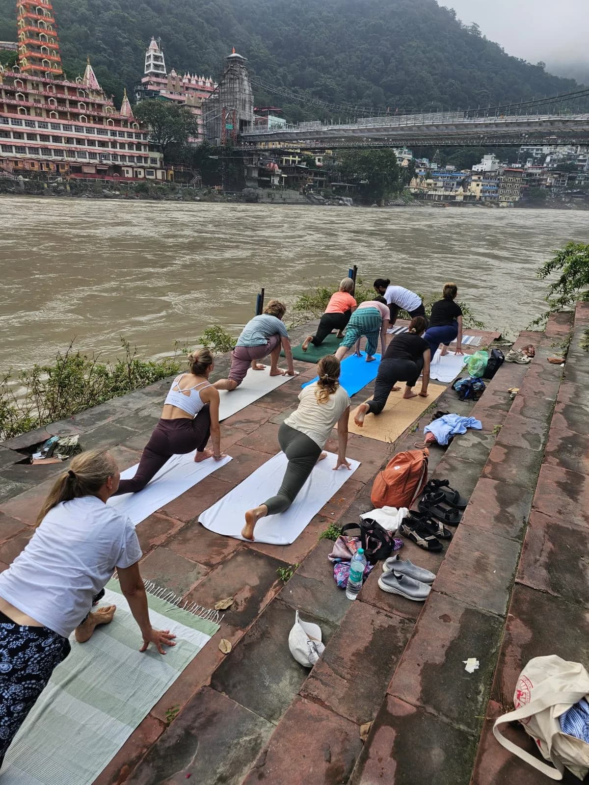 View of the Ganges river from the shala in Tapovan, Rishikesh
